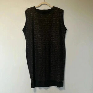 Misook black nude lace dress